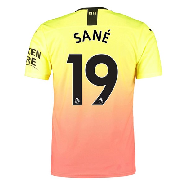 Camiseta Manchester City NO.19 Sane Tercera 2019-2020 Naranja